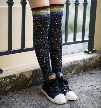 Hot Drilling Cotton Long Stockings black and white high quality women stocking wholesale 3pair/lot
Hot Drilling Cotton Long Stockings black and white high quality women stocking wholesale 3pair/lot