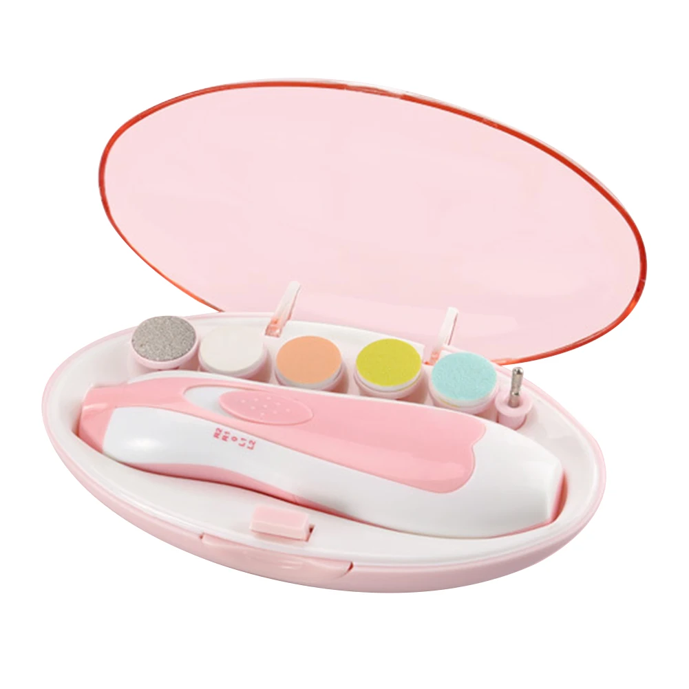 Eco-friendly Silent Nail Polisher Simple Operation Electric Safe Trimmer Clippers Kit 360° Rotation UV For Baby 2 Colors | Красота и
