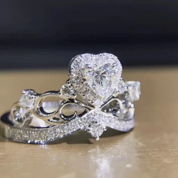 LASAMERO 0.27CT Heart Shape Design 18k White Gold Round Cut Natural Diamond Ring Accents Engagement Wedding Ring
LASAMERO 0.27CT Heart Shape Design 18k White Gold Round Cut Natural Diamond Ring Accents Engagement Wedding Ring