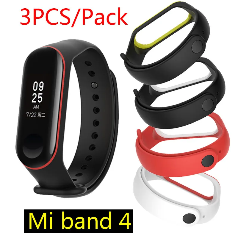 3PCS PACK For Xiaomi Mi Band 4 strap miband 4 Bluetooth 5.0 Wristband Fitness Bracelet silicone belt replacement Accessories
3PCS PACK For Xiaomi Mi Band 4 strap miband 4 Bluetooth 5.0 Wristband Fitness Bracelet silicone belt replacement Accessories