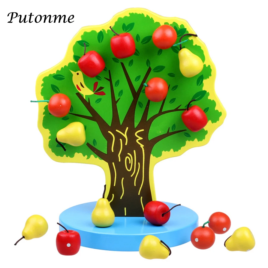 Montessori Wooden Magnetic Apple Tree Math Toys Early Learning Educational Wooden Toys color shape learning toy For Children
Montessori Wooden Magnetic Apple Tree Math Toys Early Learning Educational Wooden Toys color shape learning toy For Children
