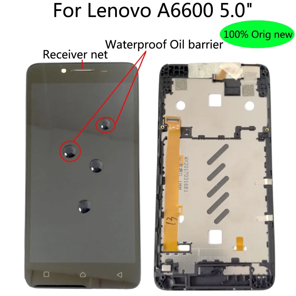 Shyueda 100% Oig NEW with frame For Lenovo A6600 5.0" LCD Display Touch Screen Digitizer
Shyueda 100% Oig NEW with frame For Lenovo A6600 5.0" LCD Display Touch Screen Digitizer