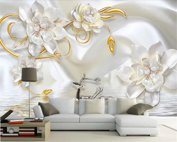 beibehang Custom super silky papel de parede wallpaper luxury fashion silk relief pearl jewelry flower simple background behang
beibehang Custom super silky papel de parede wallpaper luxury fashion silk relief pearl jewelry flower simple background behang