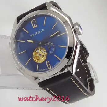 Luxury parnis 43mm Blue Dial Luminous Hands Steel Case Leather strap 2019 New Sapphire Glass Automatic Movement men's Watch
Luxury parnis 43mm Blue Dial Luminous Hands Steel Case Leather strap 2019 New Sapphire Glass Automatic Movement men's Watch