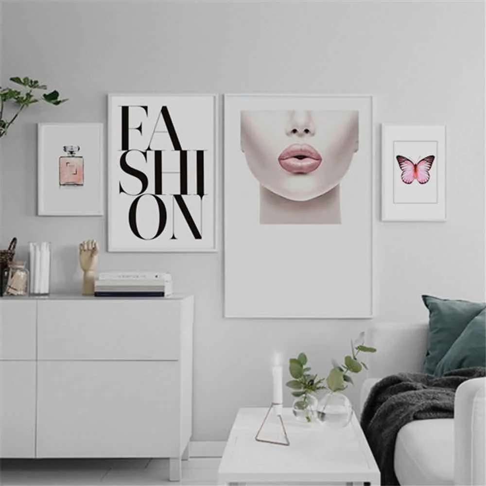 HAOCHU Fashion Lip Perfume Canvas Painting For Living Room Home Decor Painting Print Poster Simple Nordic Wall Picture
HAOCHU Fashion Lip Perfume Canvas Painting For Living Room Home Decor Painting Print Poster Simple Nordic Wall Picture