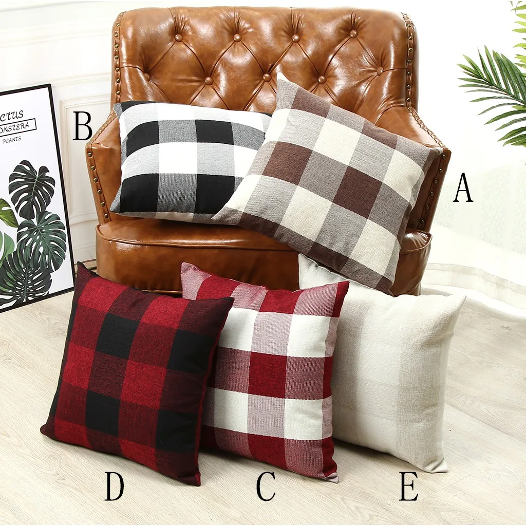 New Qualified Cushion Cover Christmas Pillow Case Plaid Lattice Sofa Bed Home Decor Pillow Case Cushion Cover For Sofa ana kucağ
New Qualified Cushion Cover Christmas Pillow Case Plaid Lattice Sofa Bed Home Decor Pillow Case Cushion Cover For Sofa ana kucağ