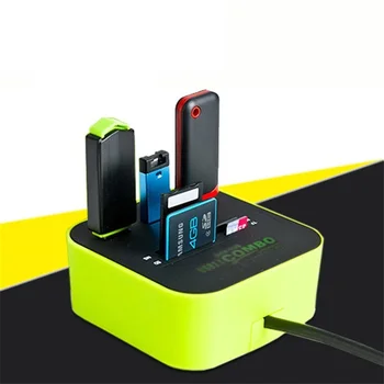 3 Port USB HUB Combo Card Reader Multi USB Splitter Adapter Support Micro TF SD M2 SDHC MMC Card 7 in 1 for PC Laptop Computer
3 Port USB HUB Combo Card Reader Multi USB Splitter Adapter Support Micro TF SD M2 SDHC MMC Card 7 in 1 for PC Laptop Computer