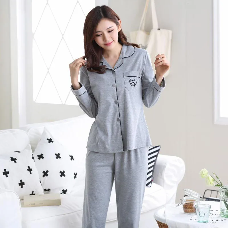 WAVMIT Pajamas Set for Women Autumn Winter Long Cotton Sleepwear Mother Pijamas Mujer Nightgown Women Leisure Loose Pyjamas Set
WAVMIT Pajamas Set for Women Autumn Winter Long Cotton Sleepwear Mother Pijamas Mujer Nightgown Women Leisure Loose Pyjamas Set