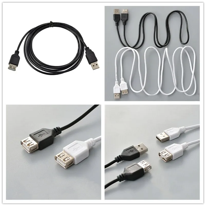 Черный USB 2 0 A-Male Удлинительный кабель высокоскоростной для зарядки и передачи