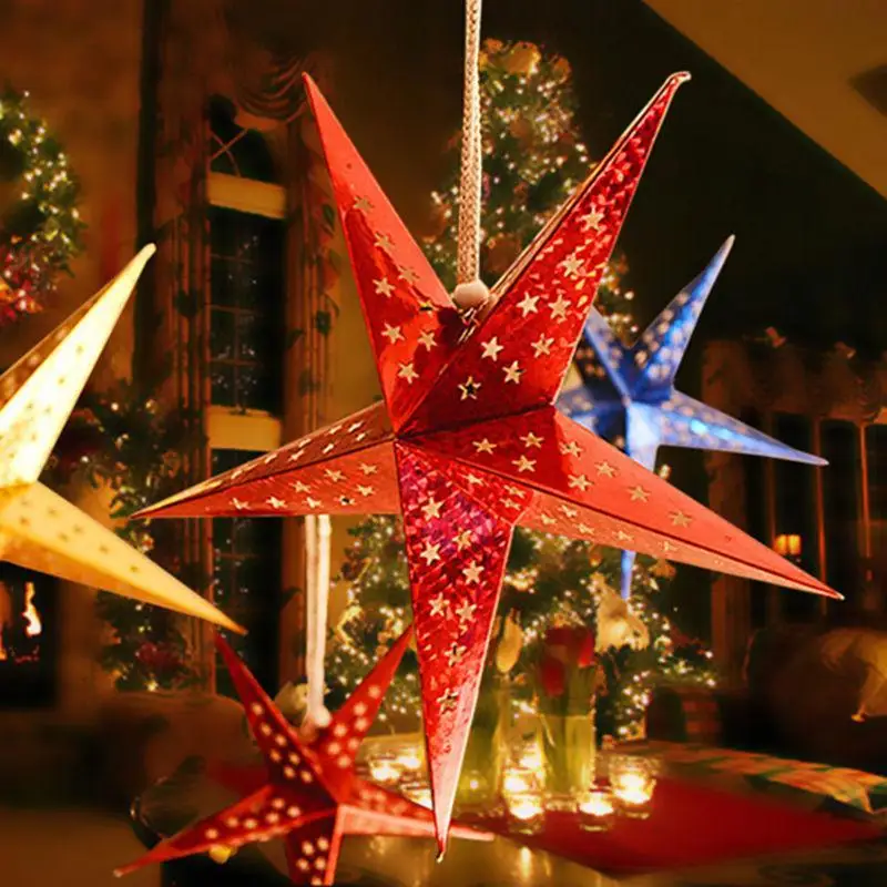 30cm Paper Star Lantern 3D Pentagram Lampshade for Christmas Xmas Party Holloween Birthday Home Hanging Decorations Accessories
30cm Paper Star Lantern 3D Pentagram Lampshade for Christmas Xmas Party Holloween Birthday Home Hanging Decorations Accessories