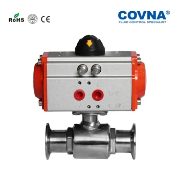 DN40 Sanitary Pneumatic 3 Ways Clamp Ball Valve Double Acting 1-1/2 inch Food Grade Pneumatic Ball Valve PTFE Sealing SS304 
DN40 Sanitary Pneumatic 3 Ways Clamp Ball Valve Double Acting 1-1/2 inch Food Grade Pneumatic Ball Valve PTFE Sealing SS304