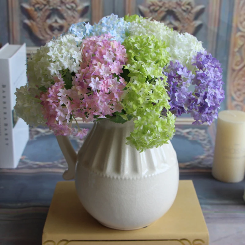 Artificial Hydrangea Silk Flower Bridal Bouquet Party Wedding Decoration Vivid Real Touch Plant Floral Arrangement Home Decor
Artificial Hydrangea Silk Flower Bridal Bouquet Party Wedding Decoration Vivid Real Touch Plant Floral Arrangement Home Decor