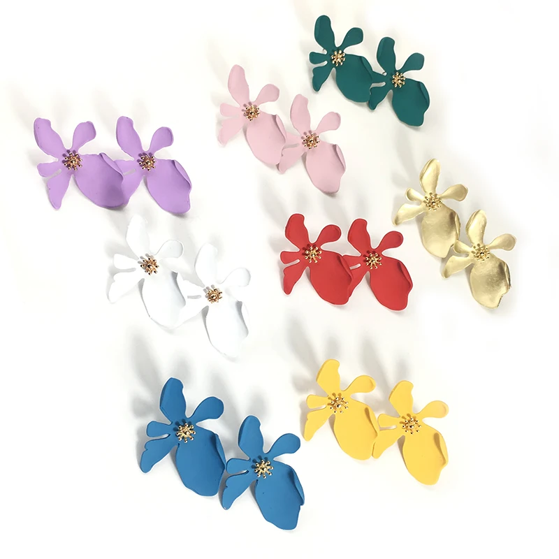 8 colors painting flower shape stud earrings korean design summer sweet irregular fashion jewelry for women famale
8 colors painting flower shape stud earrings korean design summer sweet irregular fashion jewelry for women famale