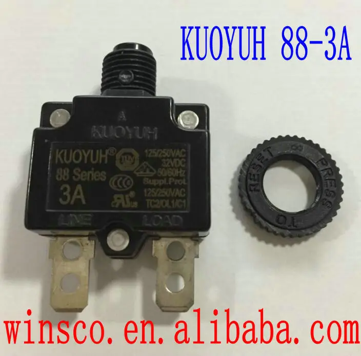 3A 100% KUOYUH CIRCUIT BREAKER 88 SERIES 3A 
3A 100% KUOYUH CIRCUIT BREAKER 88 SERIES 3A
