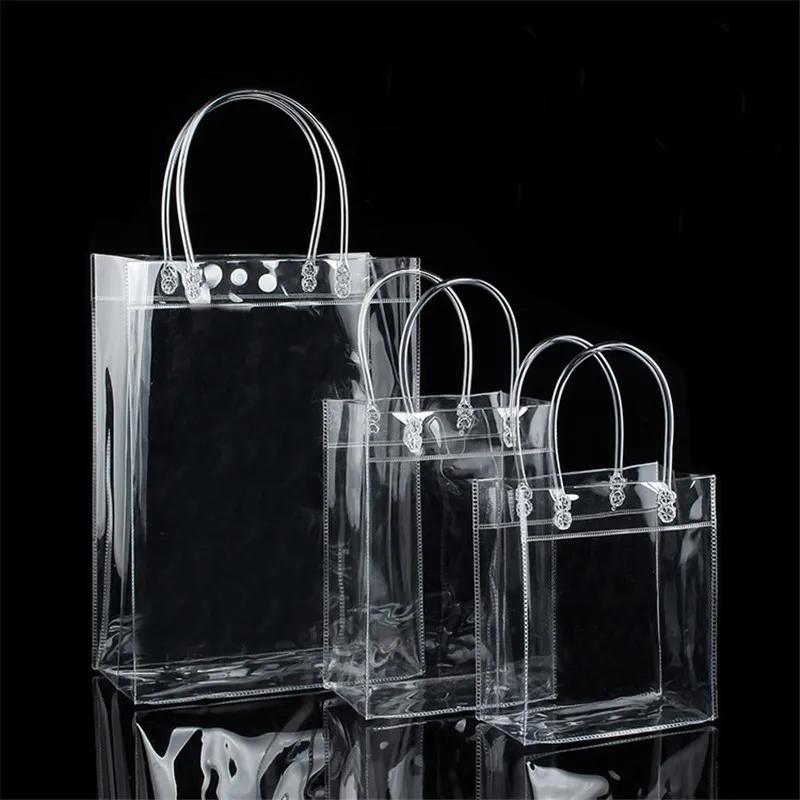 100pcs/lot 8 Size Transparent soft PVC gift tote packaging bags with hand loop, clear Plastic handbag, cosmetic bag
100pcs/lot 8 Size Transparent soft PVC gift tote packaging bags with hand loop, clear Plastic handbag, cosmetic bag