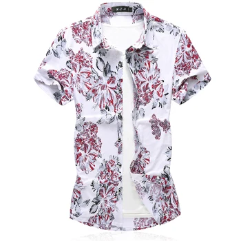 Asia size S - 7XL Men Flower Shirt Short Sleeve Fashion casual shirt men 
Asia size S - 7XL Men Flower Shirt Short Sleeve Fashion casual shirt men