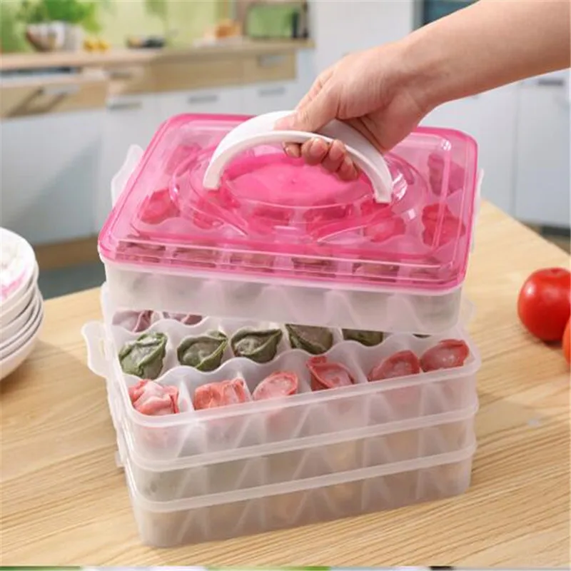Four Layers Quick-frozen dumpling box Kitchen Dumpling Grid Tray Plastic Food Storage Container
Four Layers Quick-frozen dumpling box Kitchen Dumpling Grid Tray Plastic Food Storage Container