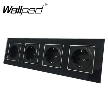 Quadruple EU Socket Round Box Mount CE Wallpad Luxury Black Crystal Glass 4 Frame 16A EU Standard Electrical Outlet with Claws
Quadruple EU Socket Round Box Mount CE Wallpad Luxury Black Crystal Glass 4 Frame 16A EU Standard Electrical Outlet with Claws