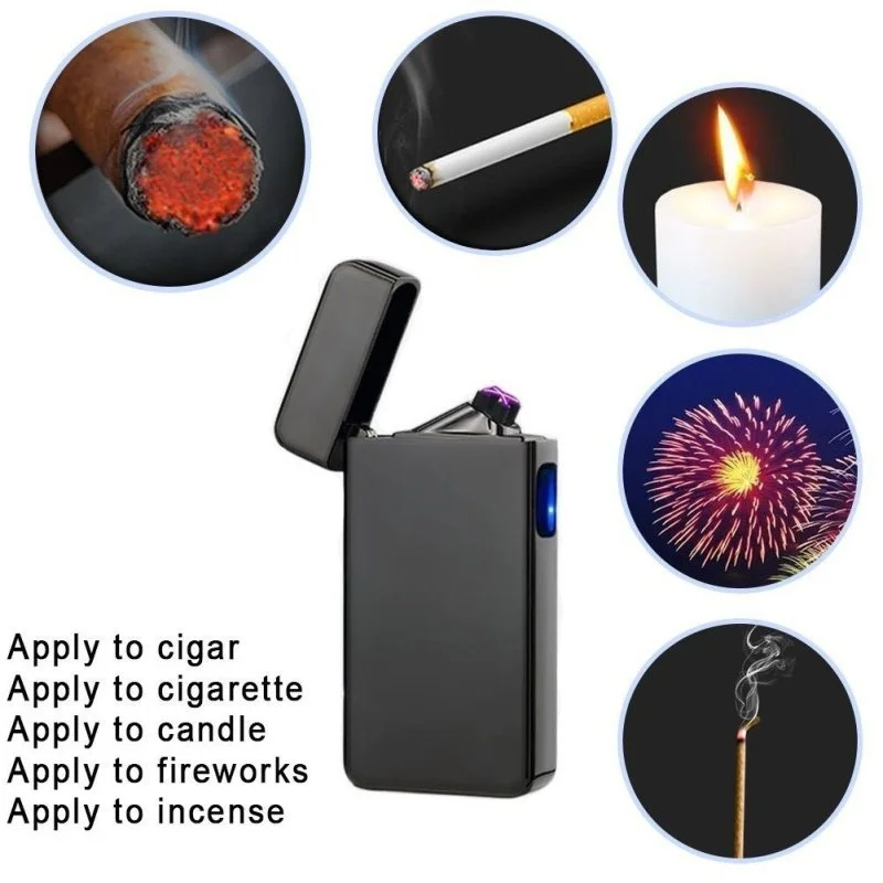Dual ARC Plasma Lighter Windproof Flameless Cigarette Lighter usb rechargeable Electric Torch Jet Lighters Smoking Accessories
Dual ARC Plasma Lighter Windproof Flameless Cigarette Lighter usb rechargeable Electric Torch Jet Lighters Smoking Accessories