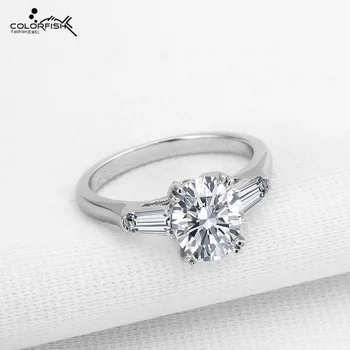 COLORFISH Prong Set 2 Carat Oval Cut Engagement Ring Authentic 925 Sterling Silver Women Three stone Anniversary Band Ring Gift
COLORFISH Prong Set 2 Carat Oval Cut Engagement Ring Authentic 925 Sterling Silver Women Three stone Anniversary Band Ring Gift
