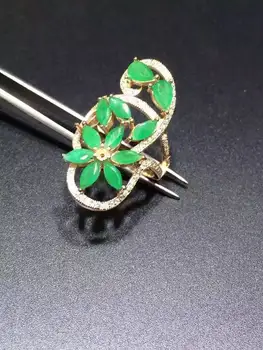Natural green emerald Ring Natural gemstone forefinger 925 sterling silver trendy Elegant long Branches women party Jewelry
Natural green emerald Ring Natural gemstone forefinger 925 sterling silver trendy Elegant long Branches women party Jewelry
