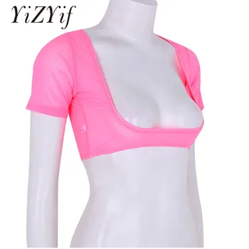 YiZYiF Womens belly dance Clothes Soft Mesh bellydance costume See Through Sheer Open Bust Short Sleeve Belly Dance Crop Top
YiZYiF Womens belly dance Clothes Soft Mesh bellydance costume See Through Sheer Open Bust Short Sleeve Belly Dance Crop Top