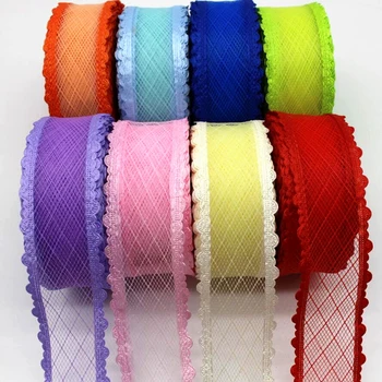 New 1-1/2 38mm lace ribbon 5y 10y 20y DIY handmade material mesh yarn headwear fashion clothing edge gauze embossing
New 1-1/2 38mm lace ribbon 5y 10y 20y DIY handmade material mesh yarn headwear fashion clothing edge gauze embossing