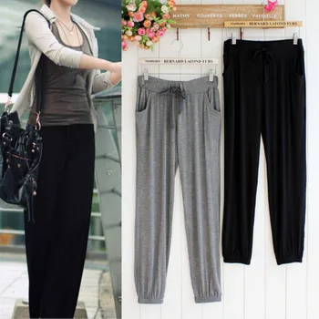 Summer loose women sporting pants 2019 new nine points wild solid color Beamed sweatpants casual pants
Summer loose women sporting pants 2019 new nine points wild solid color Beamed sweatpants casual pants