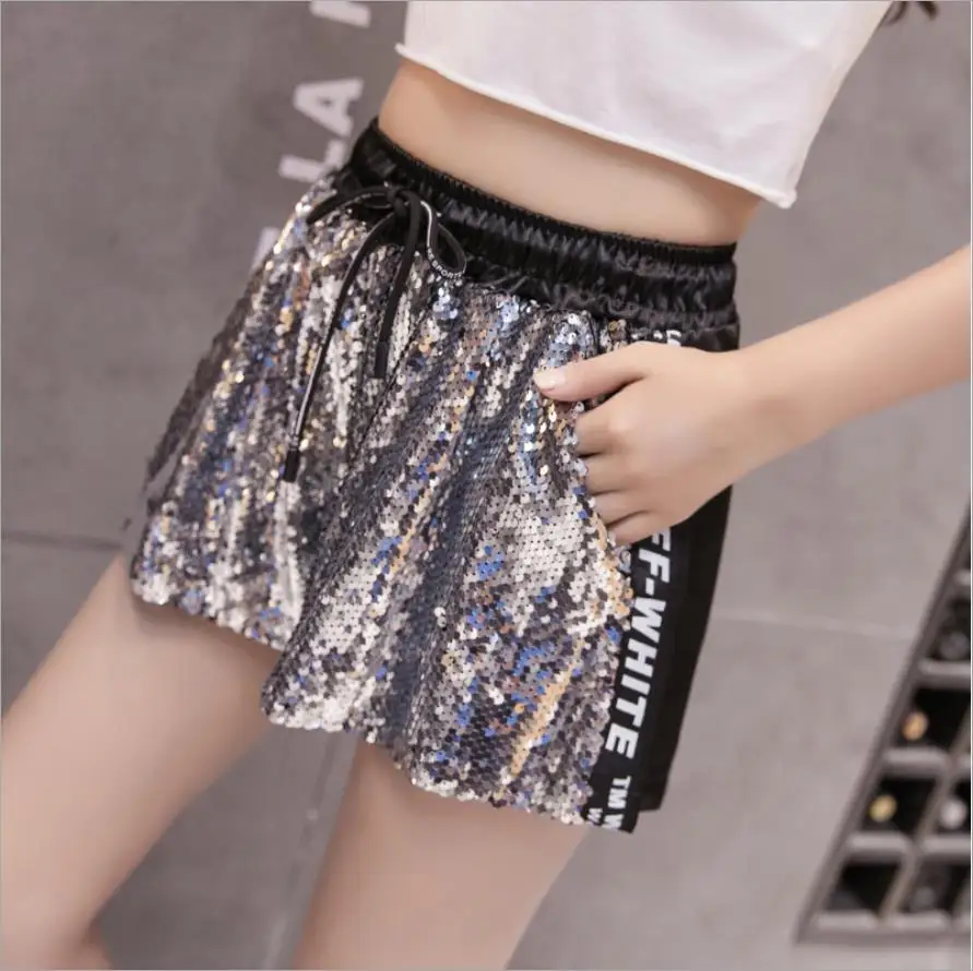 2019 summer new party wild sequin shorts letter high waist sports elastic waist band width loose leg
2019 summer new party wild sequin shorts letter high waist sports elastic waist band width loose leg