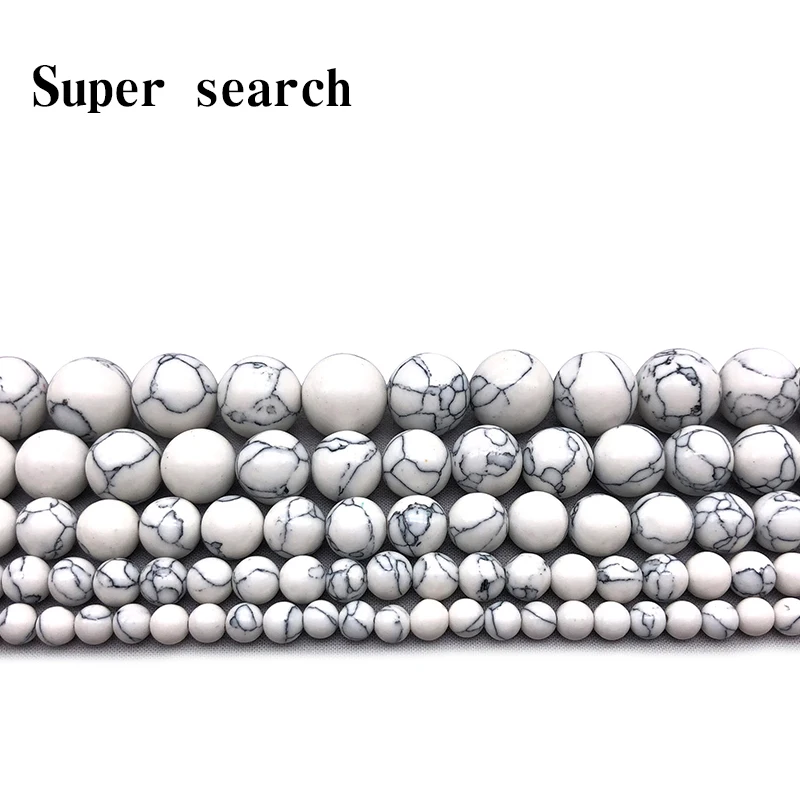 Artificial Howlite White Turquoises Stone Beads 4 6 8 10 12 MM Fit DIY Bracelet&Necklace Jewelry Making Wholesale
Artificial Howlite White Turquoises Stone Beads 4 6 8 10 12 MM Fit DIY Bracelet&Necklace Jewelry Making Wholesale