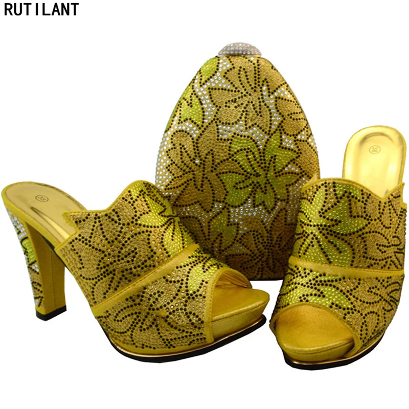 2018 Italian Matching Shoe and Bag Set Yellow Color Italian Ladies Shoe and Bag Set Decorated with Rhinestone African Party Shoe
2018 Italian Matching Shoe and Bag Set Yellow Color Italian Ladies Shoe and Bag Set Decorated with Rhinestone African Party Shoe