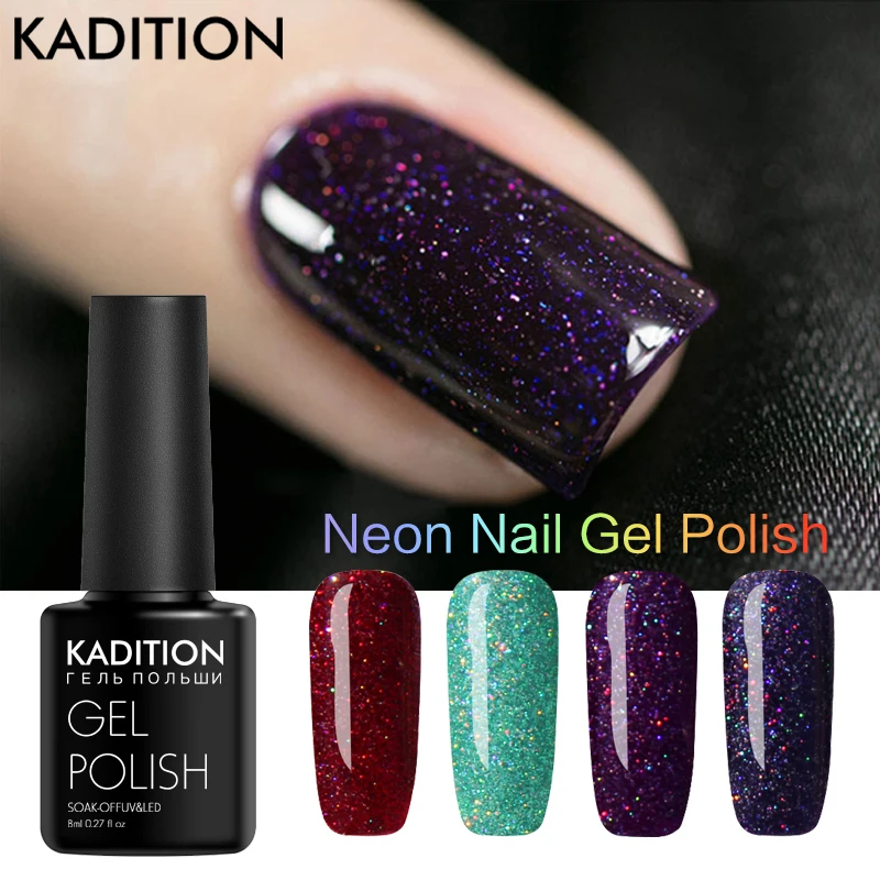 KADITION Rainbow 8ml Holographic Gel Nail Polish Shimmer Neon Glitter UV Gel Varnish Soak Off UV LED Semi Permanent Gel Lacquer
KADITION Rainbow 8ml Holographic Gel Nail Polish Shimmer Neon Glitter UV Gel Varnish Soak Off UV LED Semi Permanent Gel Lacquer