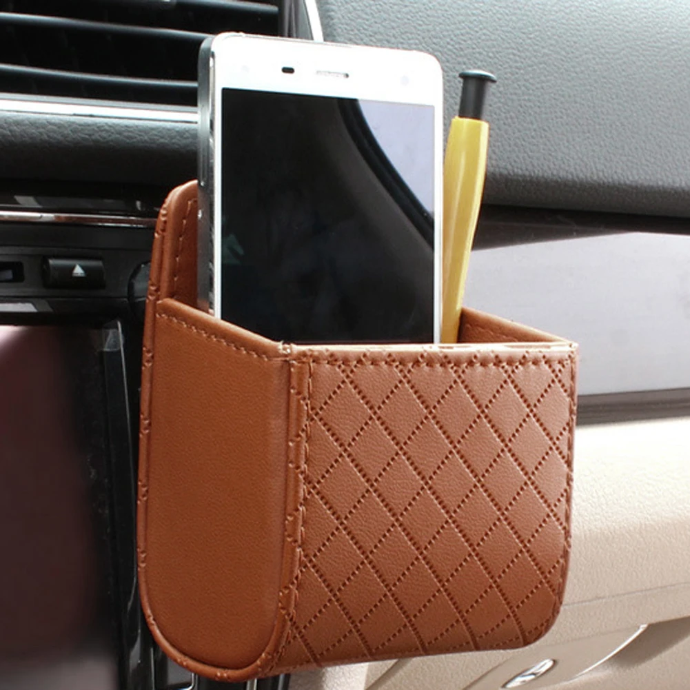 Auto Vent Outlet Trash Box PU Leather Car Mobile Phone Holder Storage Bag Organizer Automobile Hanging Box Car Styling 3 Colors
Auto Vent Outlet Trash Box PU Leather Car Mobile Phone Holder Storage Bag Organizer Automobile Hanging Box Car Styling 3 Colors
