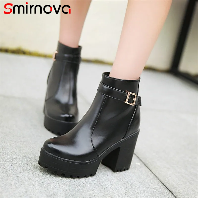 Smirnova newest 2020 hot sale casual platform ankle boots round toe metal decoration super high heel women fashion boots
Smirnova newest 2020 hot sale casual platform ankle boots round toe metal decoration super high heel women fashion boots