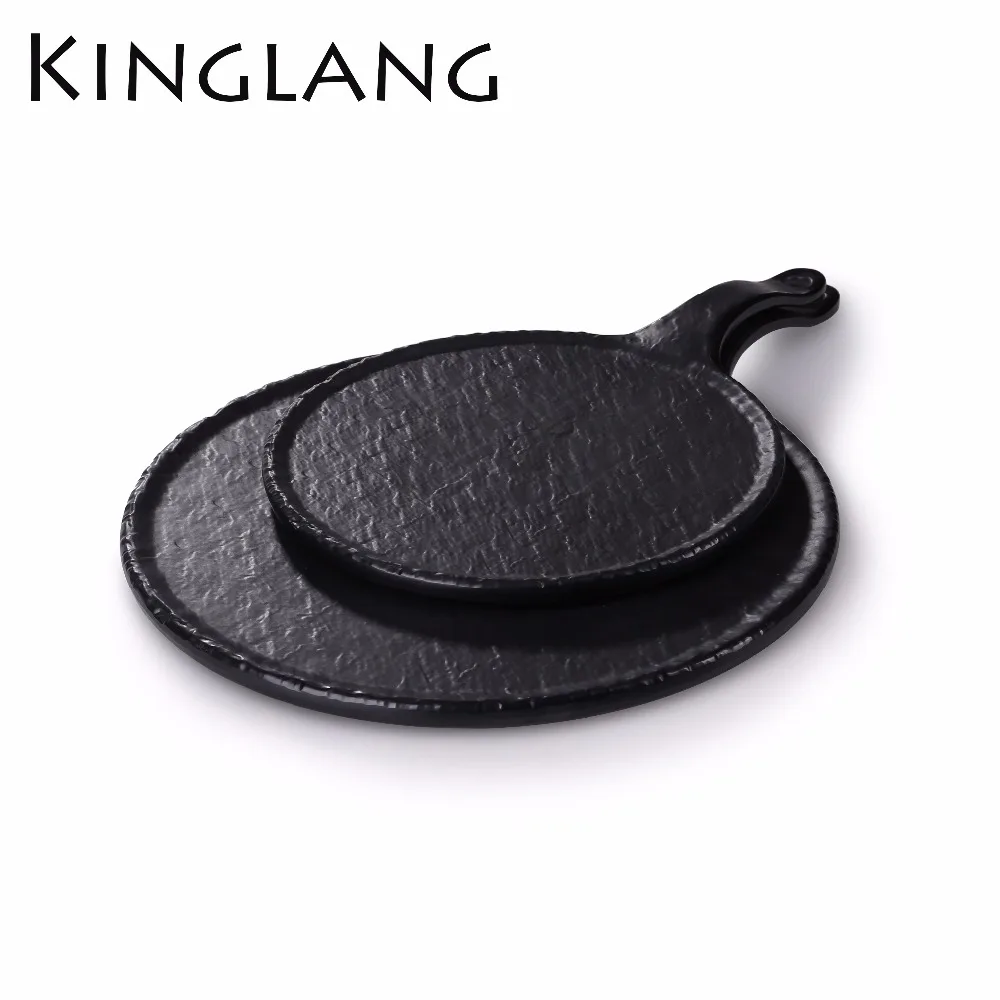 New arrival melamine plate with handle very nice handing feeling top quality pizza plate looks like slate
New arrival melamine plate with handle very nice handing feeling top quality pizza plate looks like slate