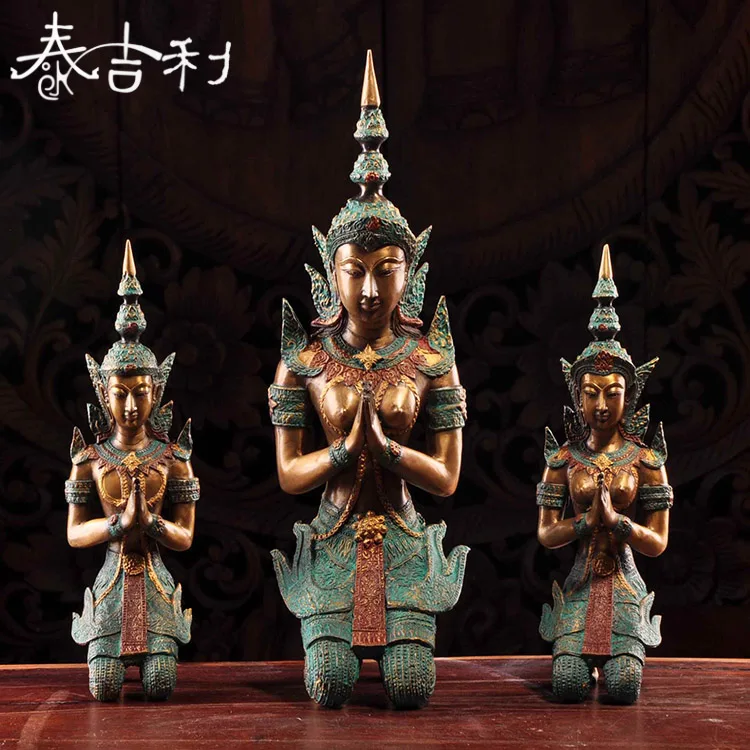 Home Decoration Thailand Bronze Beautiful Women Statue Southeast Asia Furnishing Articles Manualidades Souvenirs 2 Size
Home Decoration Thailand Bronze Beautiful Women Statue Southeast Asia Furnishing Articles Manualidades Souvenirs 2 Size