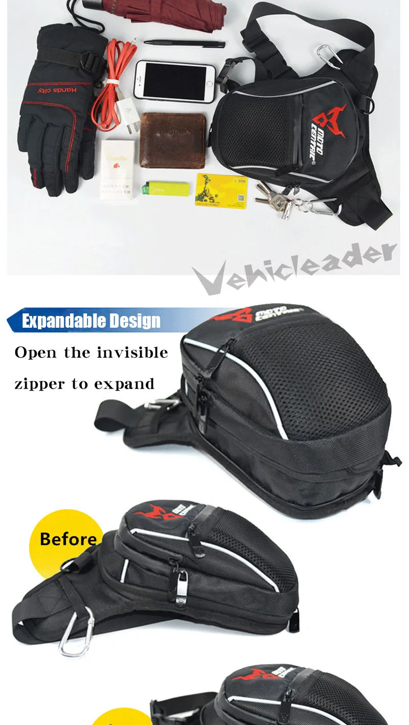 Wasserdichte Motorradtasche für Abenteuerlustige. Mit verstellbarem Gürtel und Beinriemen, ideal für Outdoor-Aktivitäten-4.jpg
