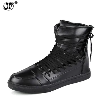 2019 High Tops Men Shoes Male Casual Shoes White Red Black Lace Up Student PU Leather Boots Hook & Loop Board Shoes
2019 High Tops Men Shoes Male Casual Shoes White Red Black Lace Up Student PU Leather Boots Hook & Loop Board Shoes