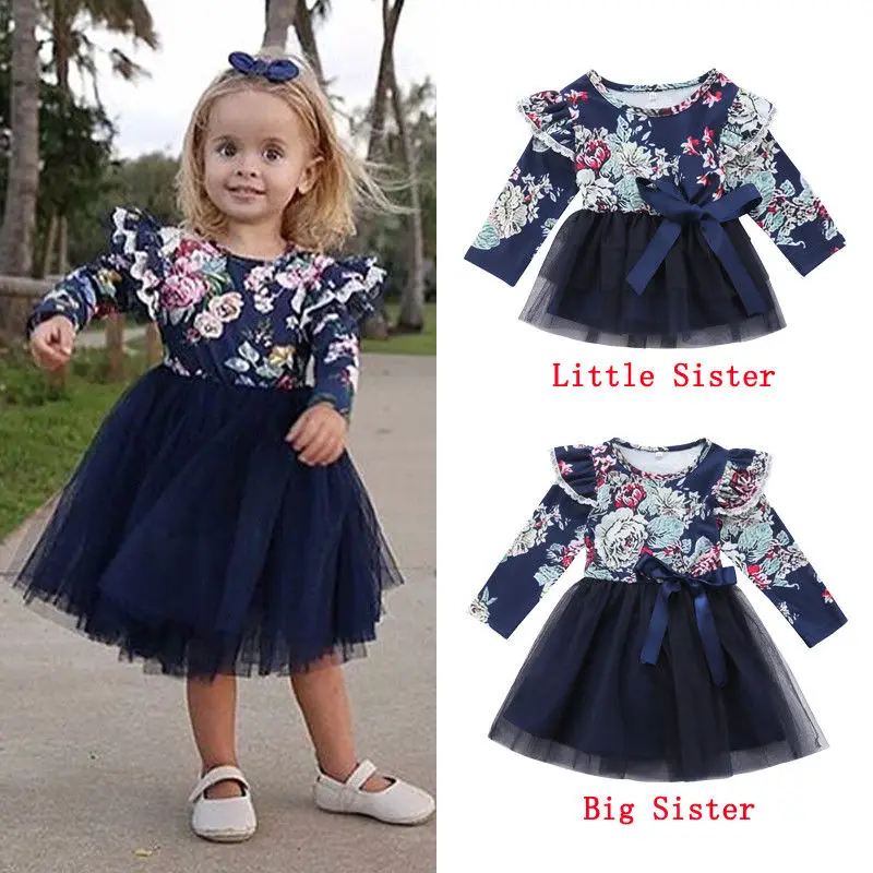 Big/Little Sister Matching Dress Newborn Baby Girl Floral Pattern Ruffles Long Sleeve Tulle Dress Outfits
Big/Little Sister Matching Dress Newborn Baby Girl Floral Pattern Ruffles Long Sleeve Tulle Dress Outfits