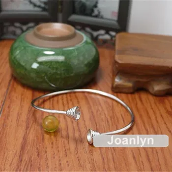 Joanlyn Bangle Setting for 6mm-12mm Round Beads or Pearls White Gold Plated 925 Silver Adjustable Bracelet Blank SZ03
Joanlyn Bangle Setting for 6mm-12mm Round Beads or Pearls White Gold Plated 925 Silver Adjustable Bracelet Blank SZ03