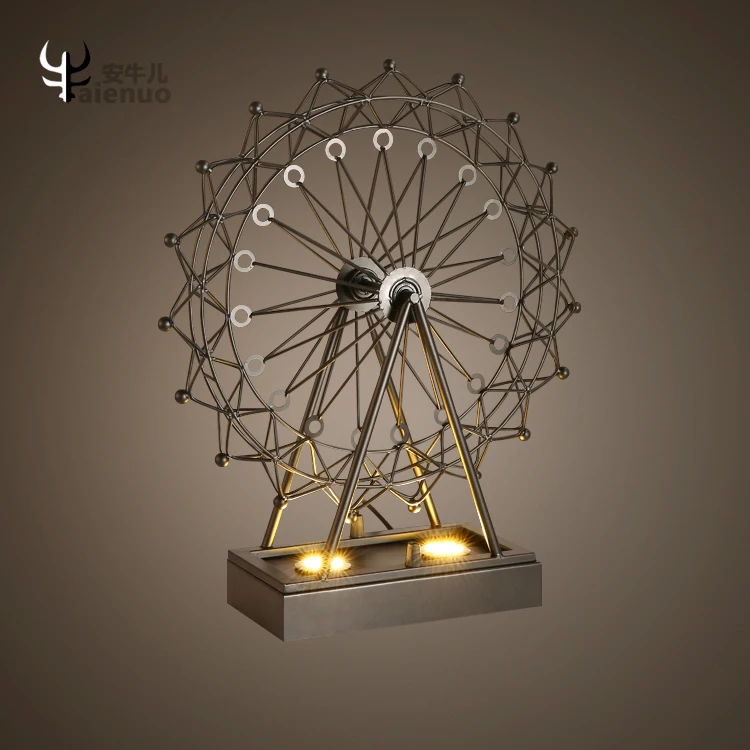 American simplified Ferris wheel desk lamp iron bar bar bedroom study coffee shop restaurant decorative table lamp
American simplified Ferris wheel desk lamp iron bar bar bedroom study coffee shop restaurant decorative table lamp