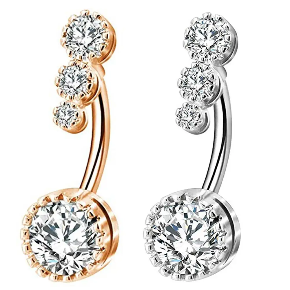 New Round Cubic Zirconia Barbell Belly Button Navel Ring Women Body Piercing Jewelry
New Round Cubic Zirconia Barbell Belly Button Navel Ring Women Body Piercing Jewelry