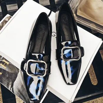 GPOKHDS 2019 women Pumps soft patent leather autumn spring buckle strap square toe blue color low heels pumps size 34-42
GPOKHDS 2019 women Pumps soft patent leather autumn spring buckle strap square toe blue color low heels pumps size 34-42