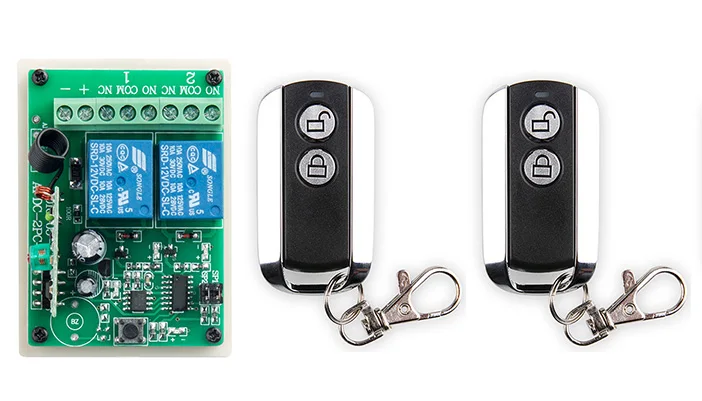 Universal DC12V 2CH 10A Wireless Remote Control Switch System 1pcs Receiver & 2pcs 2 Keys metal waterproof Remote
Universal DC12V 2CH 10A Wireless Remote Control Switch System 1pcs Receiver & 2pcs 2 Keys metal waterproof Remote
