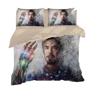 The Avengers Iron Man Robert Downey Jr. bedding set king size quilt covers for kids bedroom decor Boy's home textile bed linens
The Avengers Iron Man Robert Downey Jr. bedding set king size quilt covers for kids bedroom decor Boy's home textile bed linens