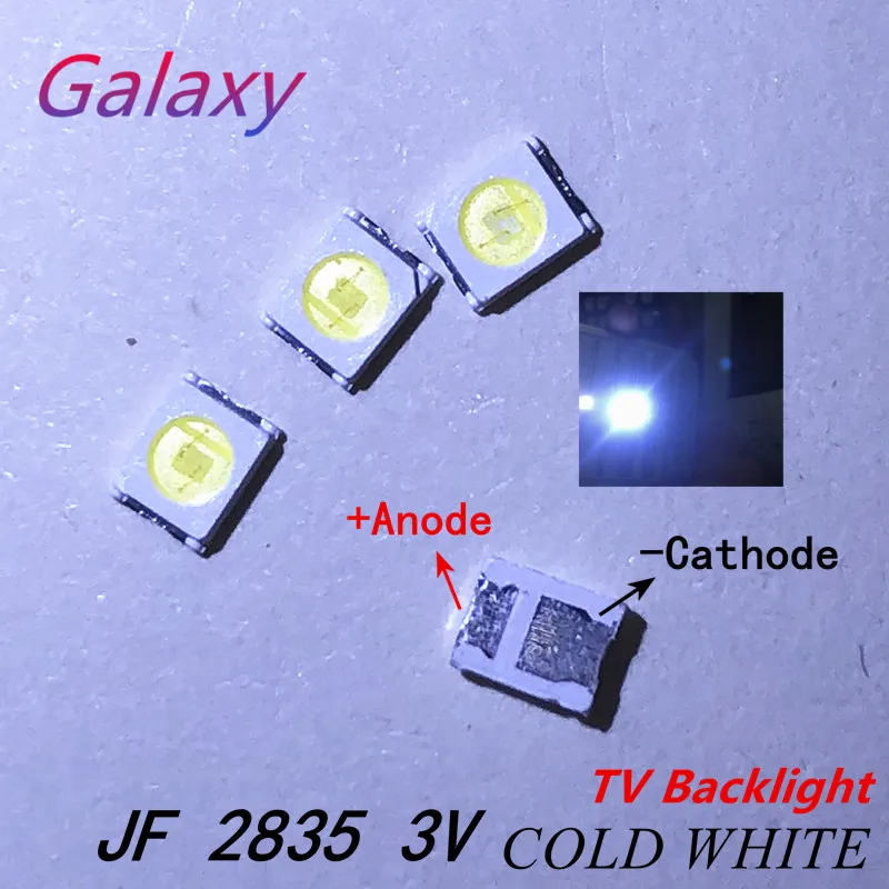 JUFEI LED Backlight 1210 3528 2835 1W 3V 84LM Cool white LCD Backlight for TV TV Application 01.JT.2835BPW1-C 50PCS FOR
JUFEI LED Backlight 1210 3528 2835 1W 3V 84LM Cool white LCD Backlight for TV TV Application 01.JT.2835BPW1-C 50PCS FOR