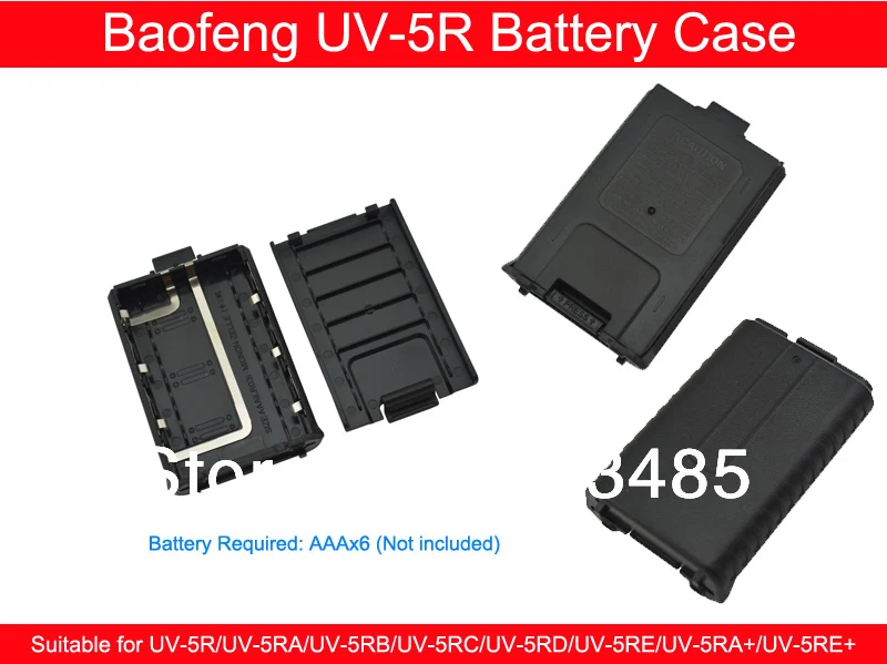 

6 x AAA Battery Case for Baofeng UV-5R,UV-5RA+,,UV-5RD,UV-5RE+,TYT TH-F8 Portable Two-way radio