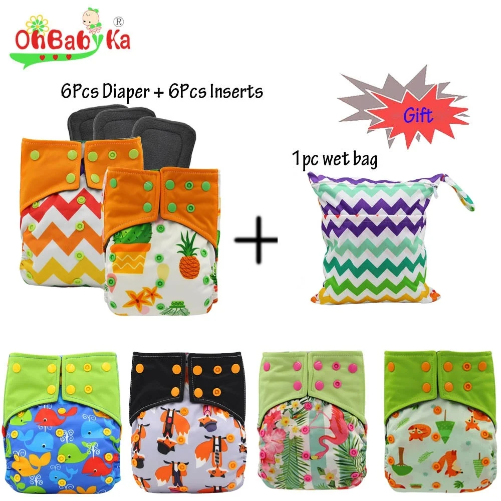 Ohbabyka AI2 Pocket Cloth Diapers 6pcs+6pcs Bamboo Charcoal Diaper Insert Reusable Nappies Washable Diaper Cover with FREE GIFTS
Ohbabyka AI2 Pocket Cloth Diapers 6pcs+6pcs Bamboo Charcoal Diaper Insert Reusable Nappies Washable Diaper Cover with FREE GIFTS