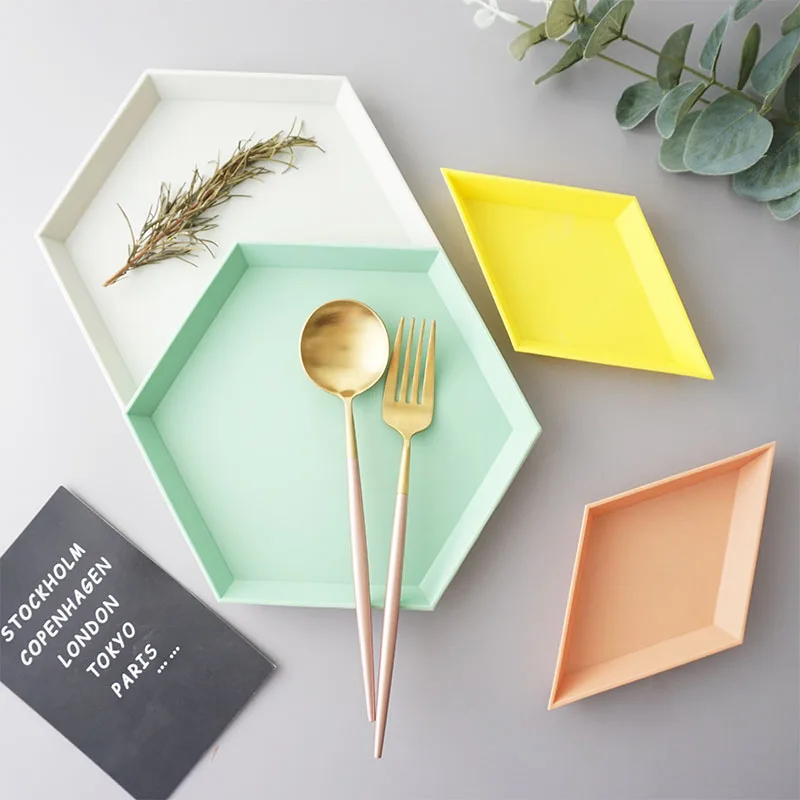 4PC/Set DIY Geometric Polygon Desktop Storage Tray Plastic Combination Living Room Desktop Tea Tray Fruit Plate Decorative Board
4PC/Set DIY Geometric Polygon Desktop Storage Tray Plastic Combination Living Room Desktop Tea Tray Fruit Plate Decorative Board