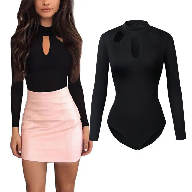 Elegant Bodysuits Women Body Suits for Women Sexy Romper Black Hollow neck Long Sleeve Bodysuit Female Black
Elegant Bodysuits Women Body Suits for Women Sexy Romper Black Hollow neck Long Sleeve Bodysuit Female Black